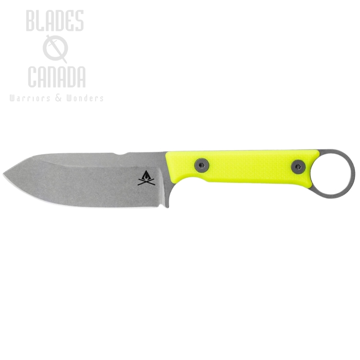 White River Firecraft FC 3.5 Pro Fixed Blade Knife, CPM S35VN, G10 Hi-Vis Textured Yellow, Kydex Sheath
